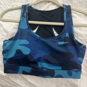 Zyia Light n Tight blue Camo sports bra